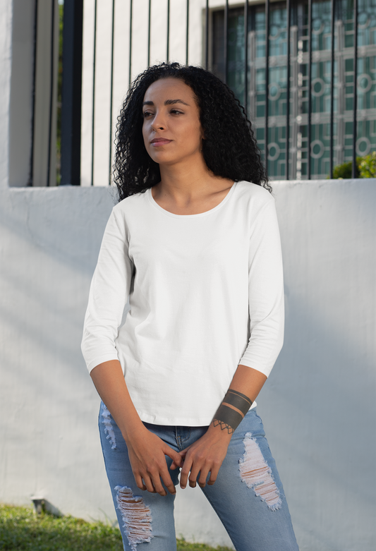 Womens Full Sleeve Tshirt White