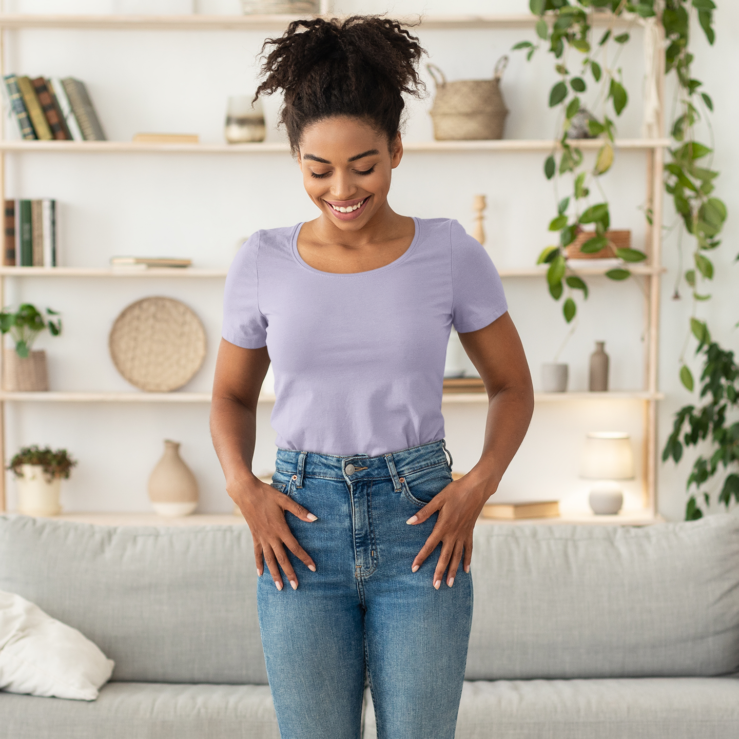 Womens Classic Crew Tshirt Lavender