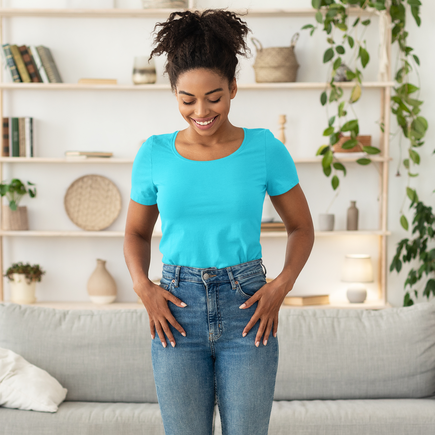 Womens Classic Crew Tshirt Sky Blue